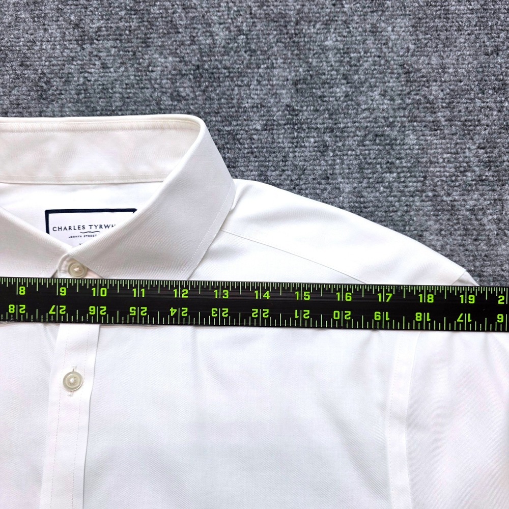Charles Tyrwhitt Men's Dress Shirt 16 34 Extra Slim Fit White Non-Iron 41 86cm - Picture 12 of 15